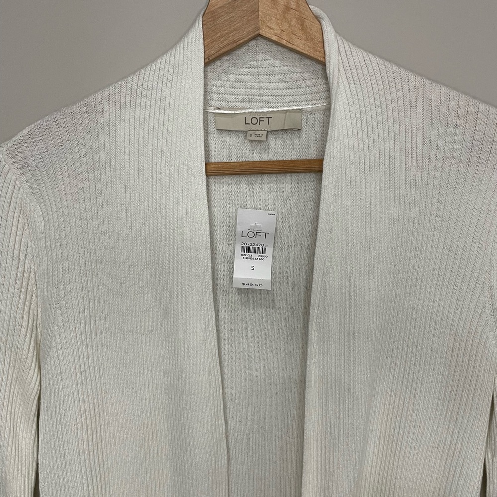 Ann Taylor LOFT ribbed cardigan - Picture 5 of 7